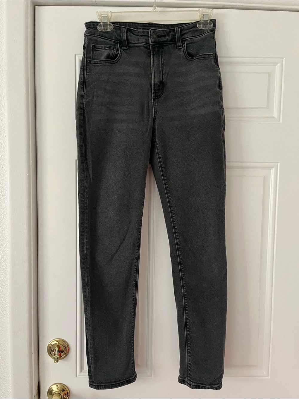 Black denim slim jeans